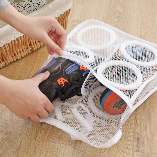 Schoenenwaszak – met Steunspons voor de Wasmachine