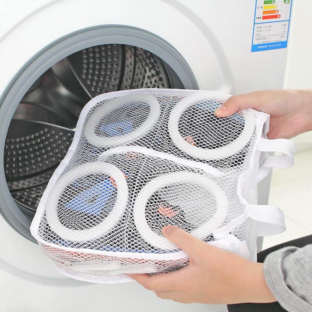 Schoenenwaszak – met Steunspons voor de Wasmachine