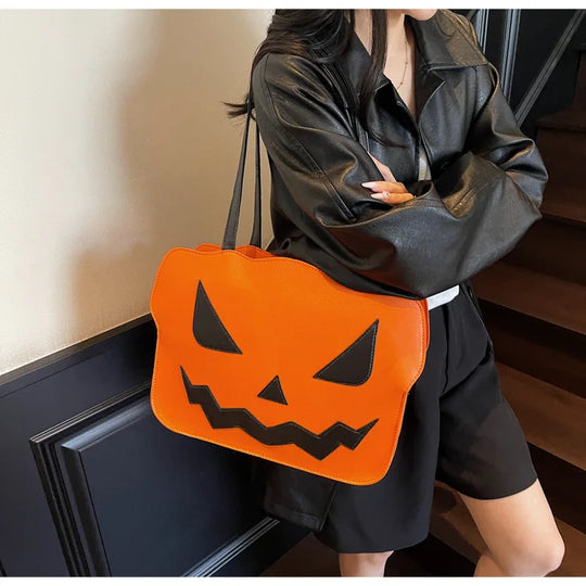 Schoudertas Pompoen – 3D-Vorm voor Halloween