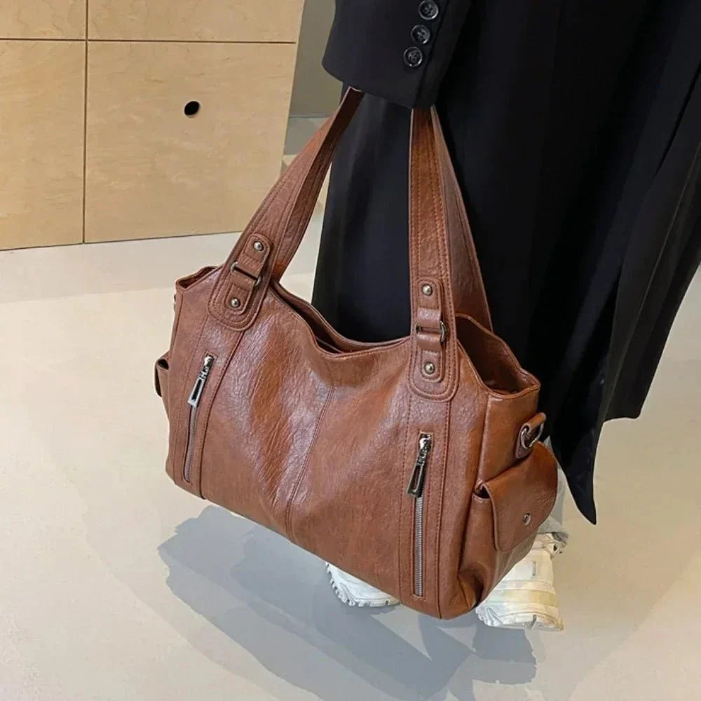 Schoudertas – Slank Model met Contrasterend Kleurvlak