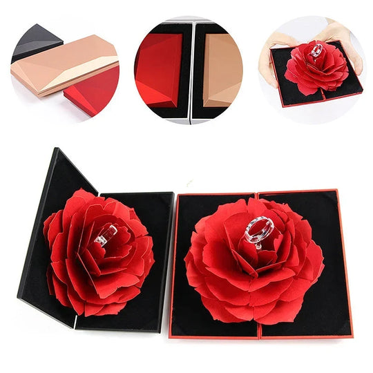Sieradendoos – Compact met 3D-Bloemdesign