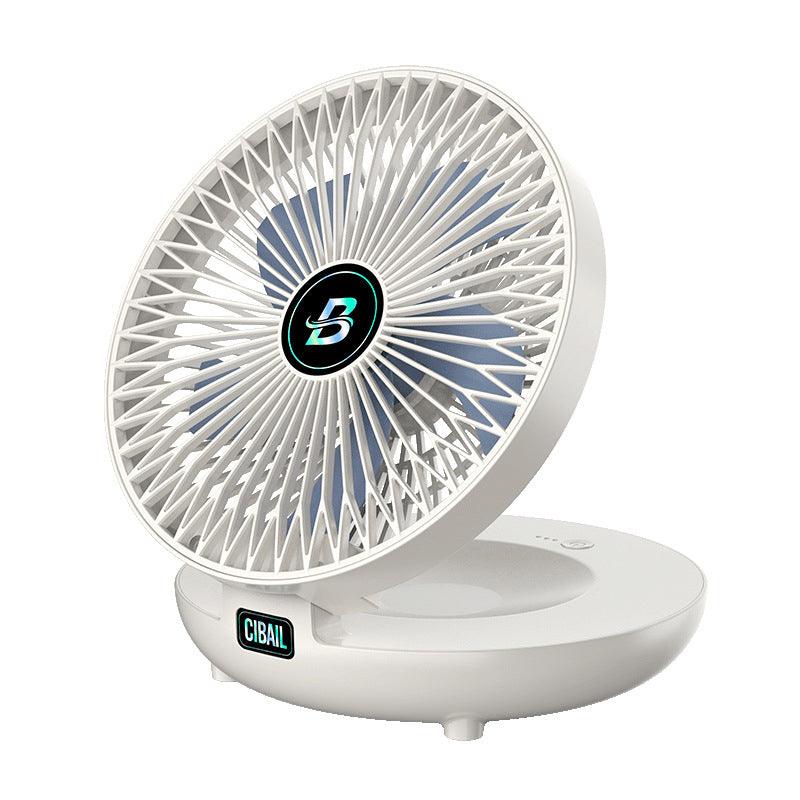Mini Rechargeable Fan – Table & Wall, Wireless, Quiet