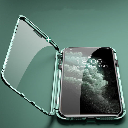 Magnetic 360° Glass-Protected iPhone Case