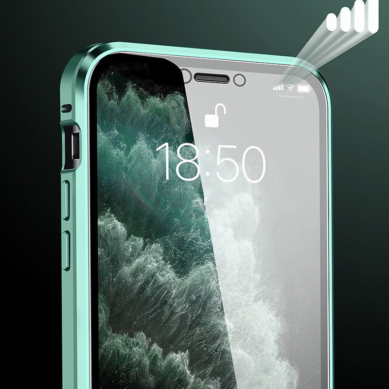 Magnetic 360° Glass-Protected iPhone Case