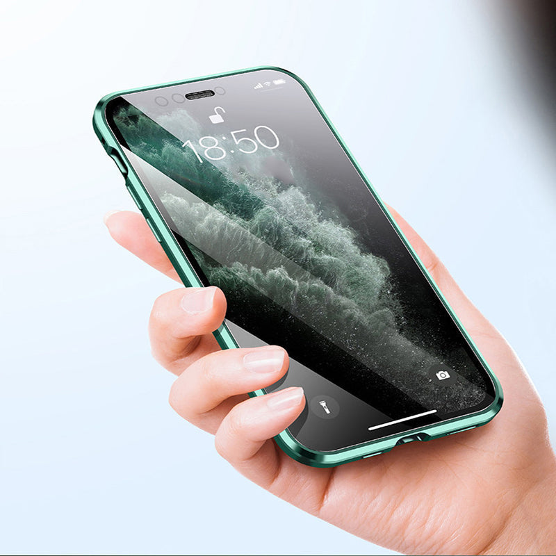 Magnetic 360° Glass-Protected iPhone Case