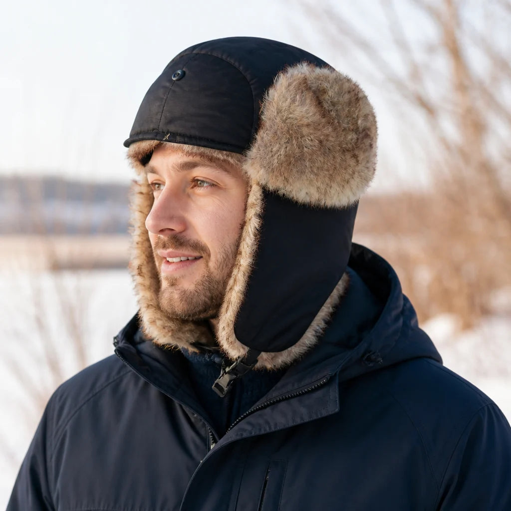 Trappermuts Winter – met Kunstbont en Oorkleppen