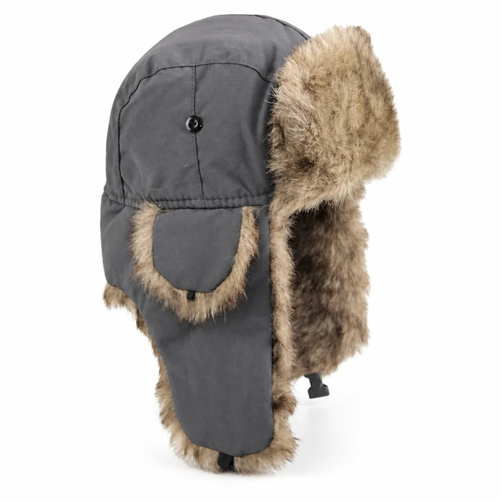 Trappermuts Winter – met Kunstbont en Oorkleppen