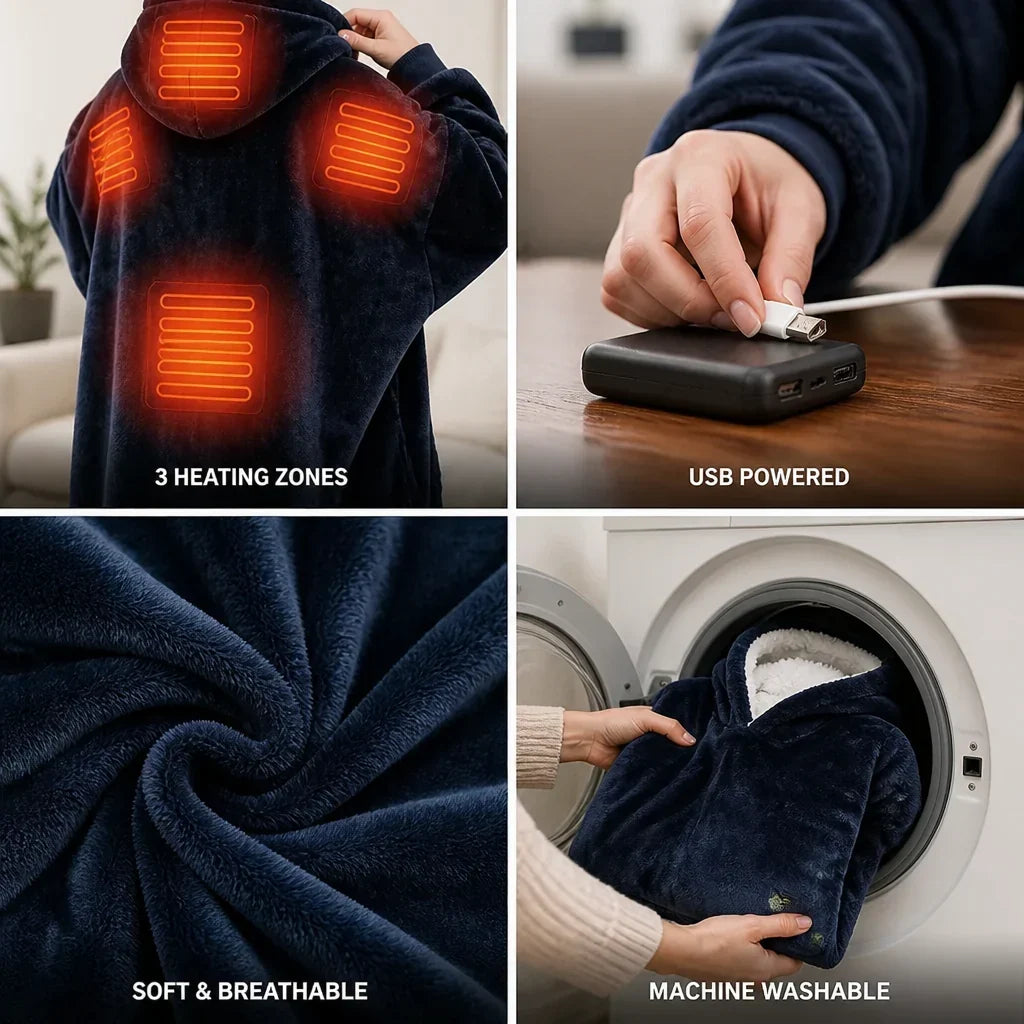 Trui Verwarmd USB – met Drie Warmtezones