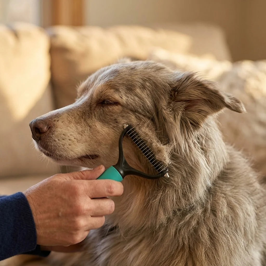 Vachtborstel Hond – Dubbelzijdig tegen Klitten en Loshaar