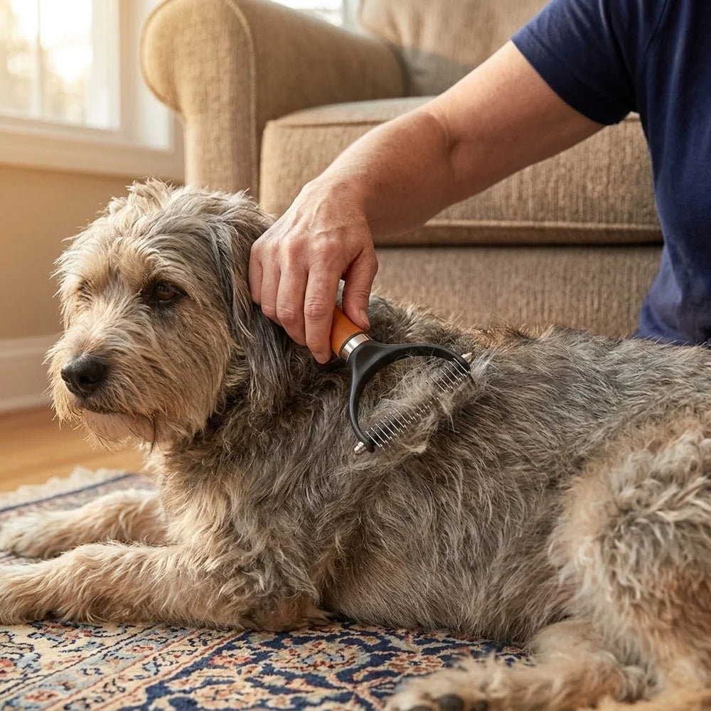 Vachtborstel Hond – Dubbelzijdig tegen Klitten en Loshaar