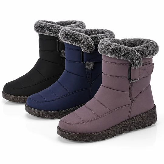 Winterlaarzen Dames Gevoerd – met Klittenbandsluiting