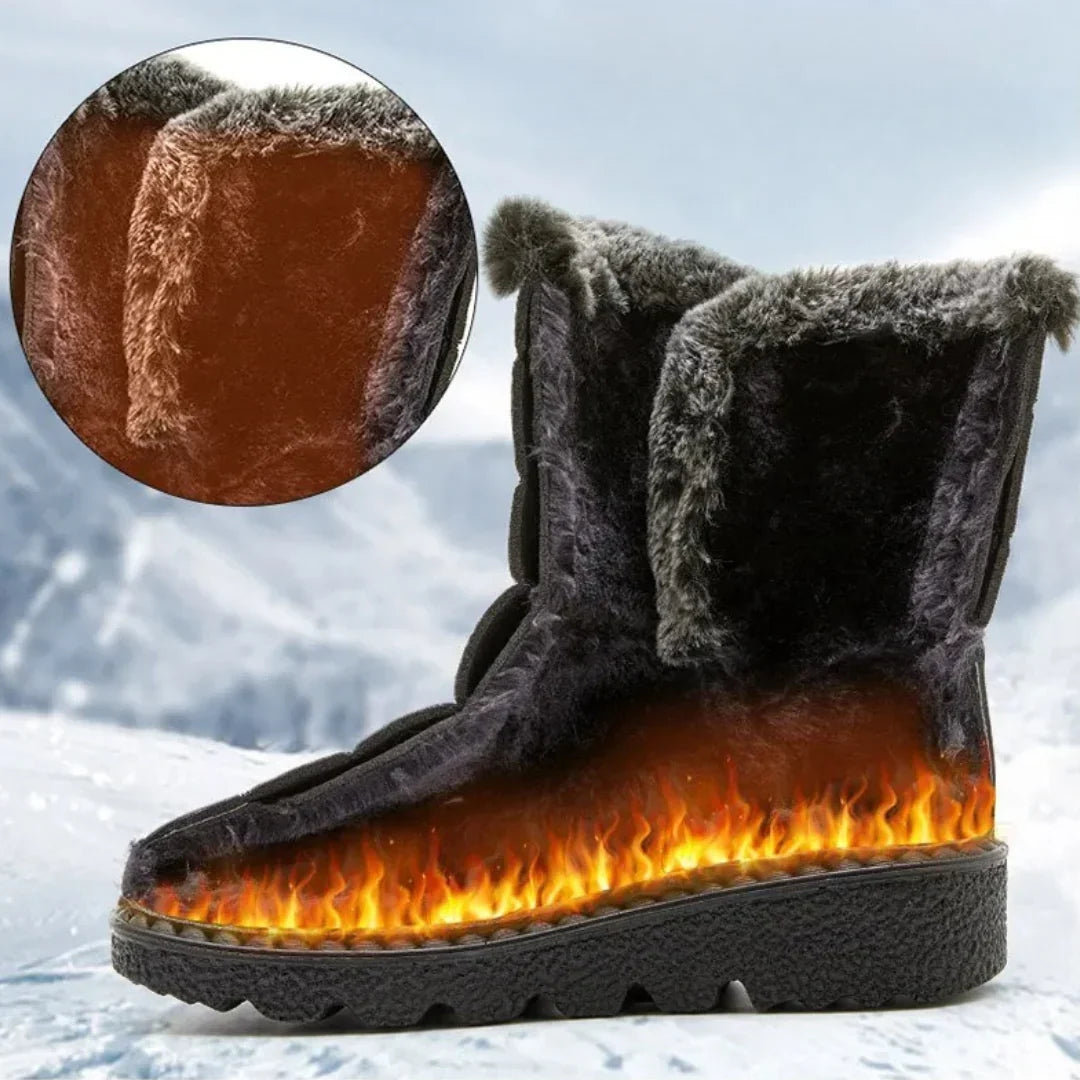 Winterlaarzen Dames Gevoerd – met Klittenbandsluiting