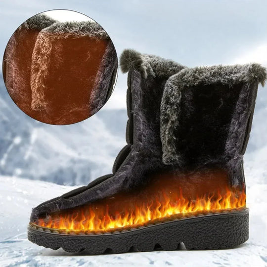 Winterlaarzen Dames Gevoerd – met Klittenbandsluiting