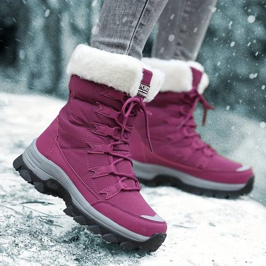 Winterlaarzen Dames – Gevoerd met Rubberen Zool