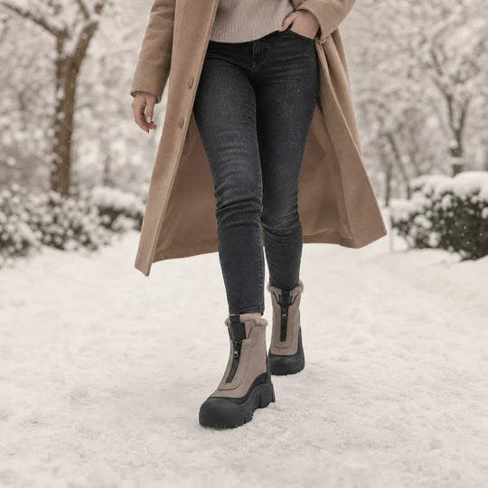 Winterlaarzen met Rits – Gevoerd met Gedempte Zool