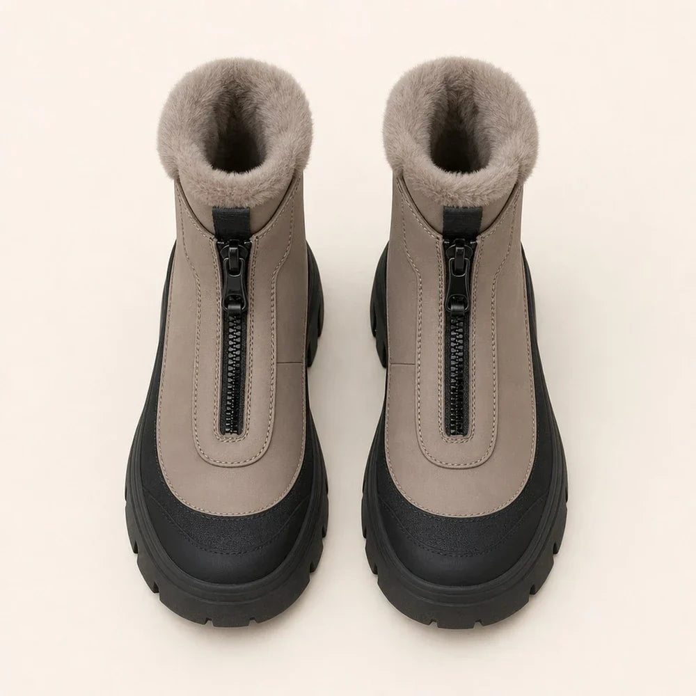 Winterlaarzen met Rits – Gevoerd met Gedempte Zool