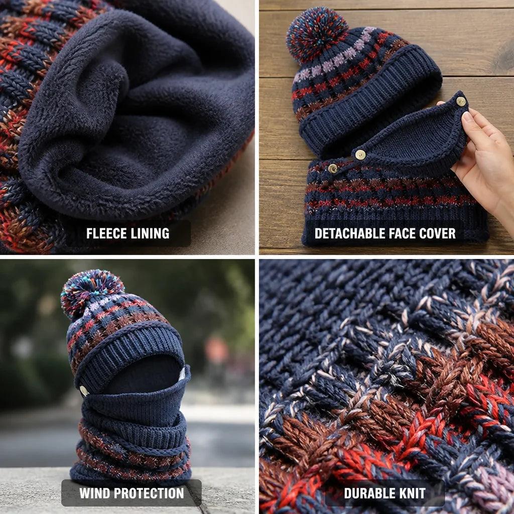 Winterset 3-in-1 – Muts, Nekwarmer en Gezichtsmasker