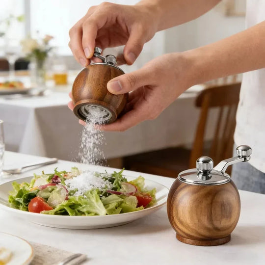 Zout- en Pepermolenset Hout – Handmatig Maalwerk