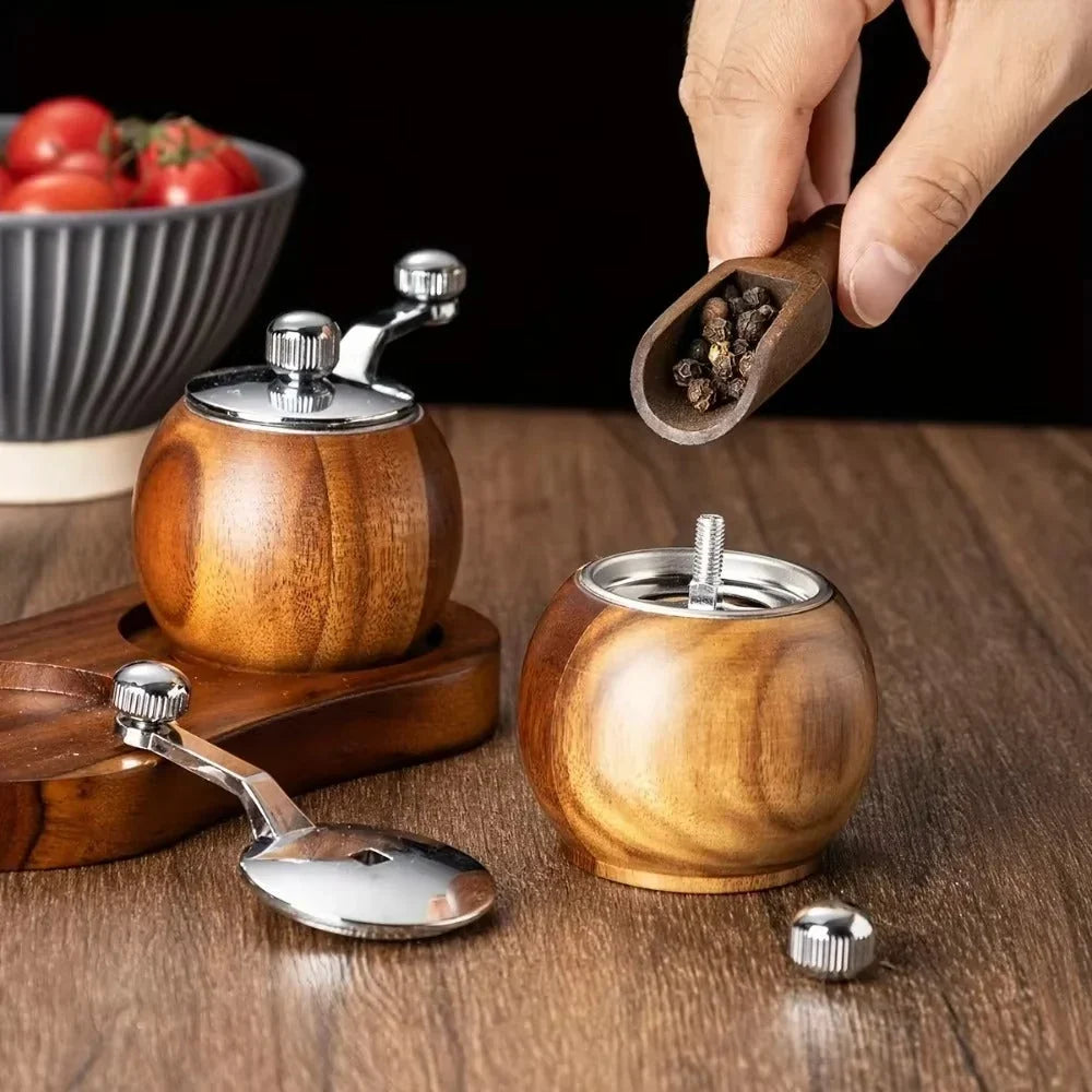 Zout- en Pepermolenset Hout – Handmatig Maalwerk