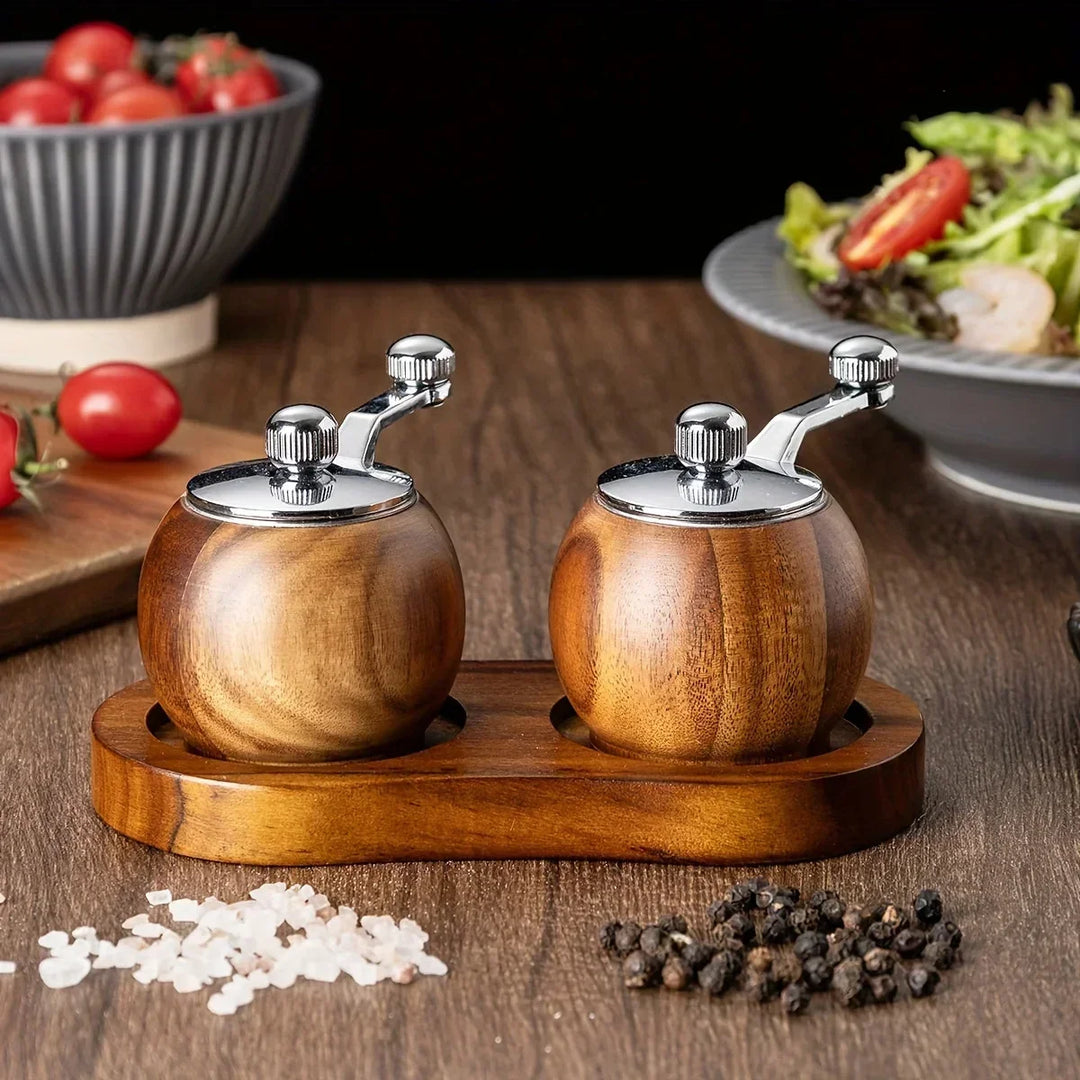Zout- en Pepermolenset Hout – Handmatig Maalwerk